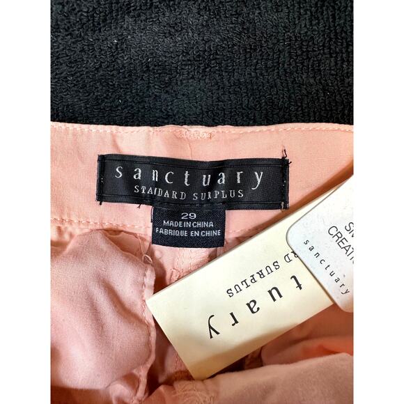 Sanctuary  Button Cuffed Pants Coral size 29 - Picture 9 of 10